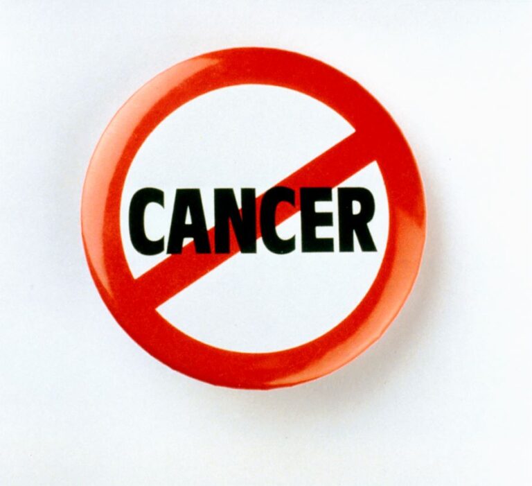 cancer sign with red slash running through it